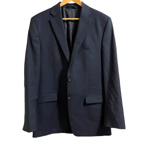 Ralph Lauren Sport Coat Jacket Blazer Mens 40L Blue Twill 100% Wool 2 Button - Picture 1 of 16